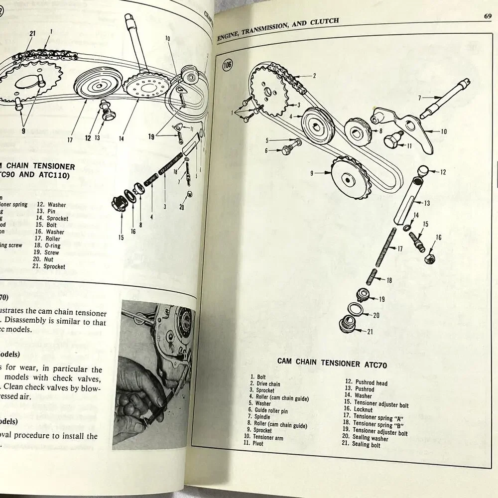 Clymer Honda ATC70 110 Single 1970-1979 Service Repair Manual Three Wheeler M322